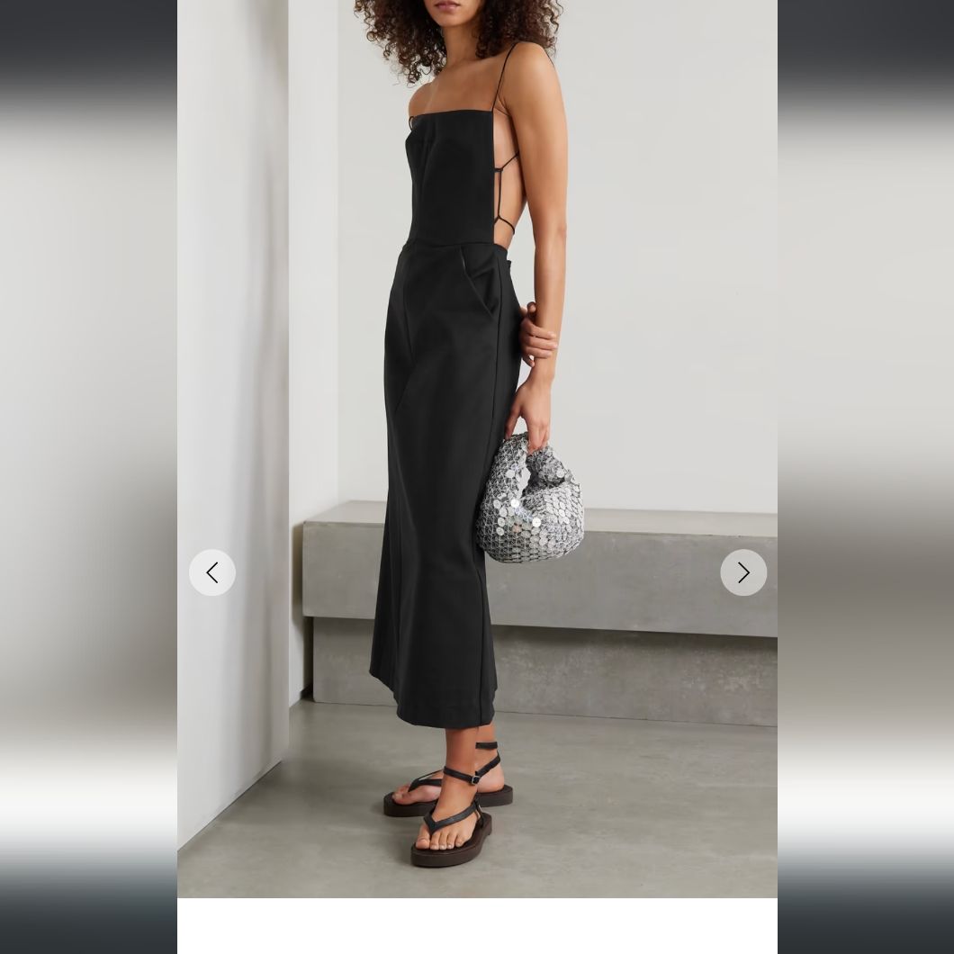 Christopher Esber Black Strappy Midi Dress 4